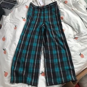 Urban Outfitters Plaid Pants Turquoise W Size 8